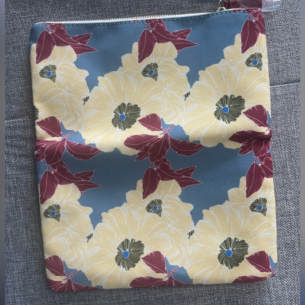 Rachel Pally Yellow Floral Folded Clutch